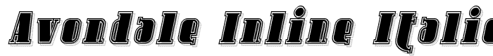 Avondale Inline Italic font